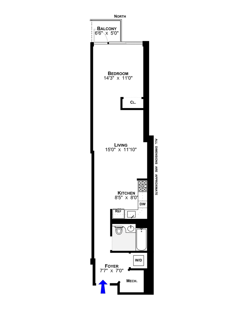 Floorplan for 171 Henry Street, 3A