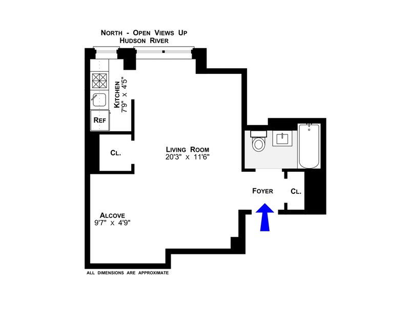 Floorplan for 230 Riverside Drive, 16J