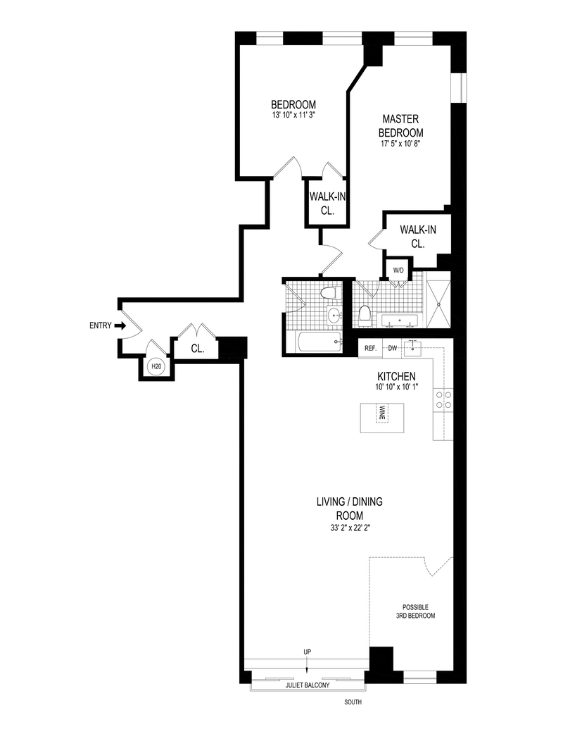 Floorplan for 57 Front Street, 306