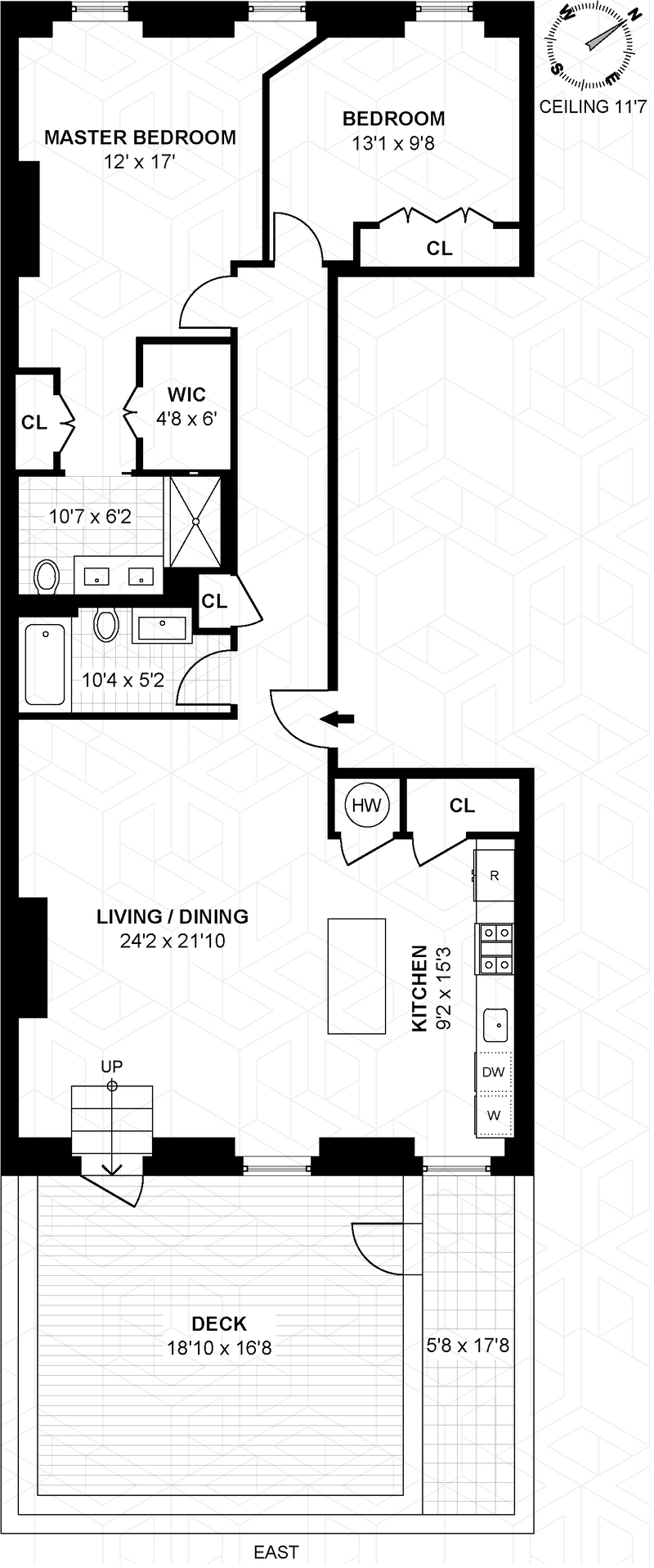 Floorplan for 45 University Place, 3
