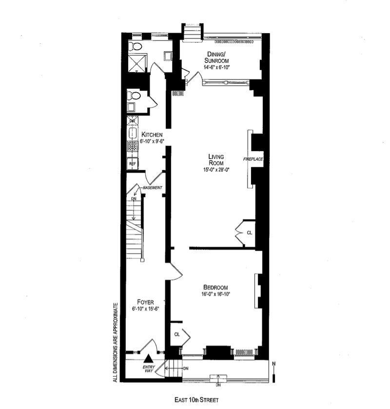 Floorplan for 12 East 10th Street, GARDEN