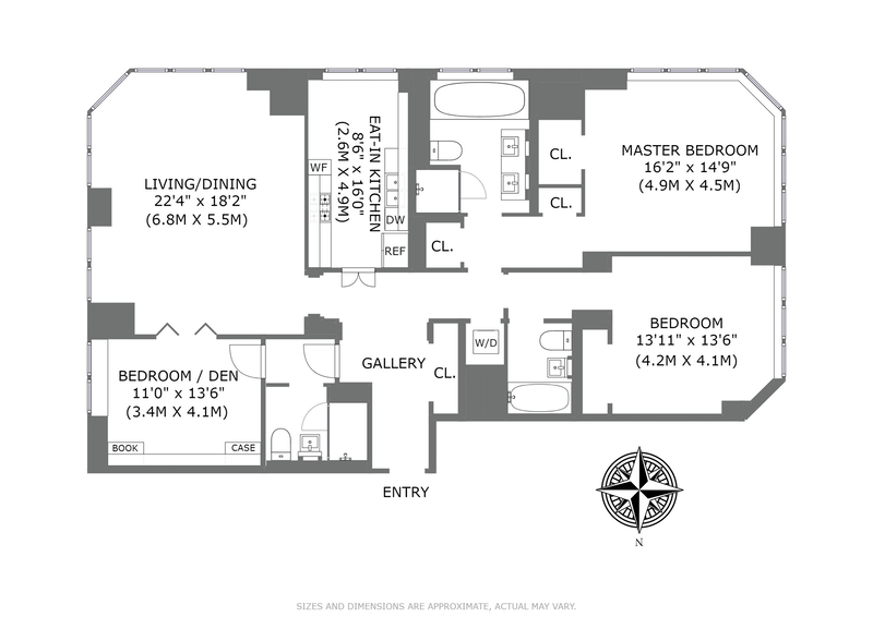 Floorplan for 300 East 55th Street, 22C