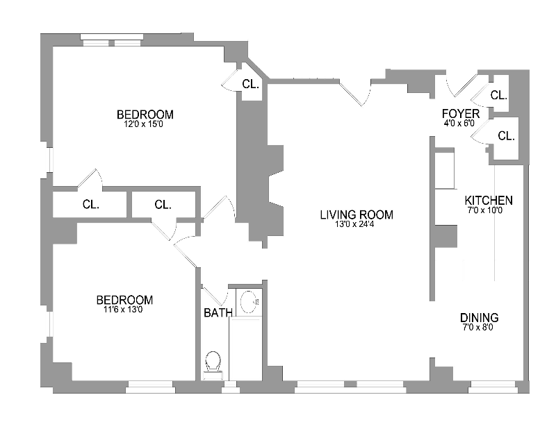Floorplan for 15 Park Avenue, 16A
