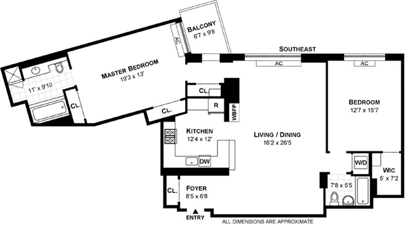 Floorplan for 534 Hudson Street, 6A