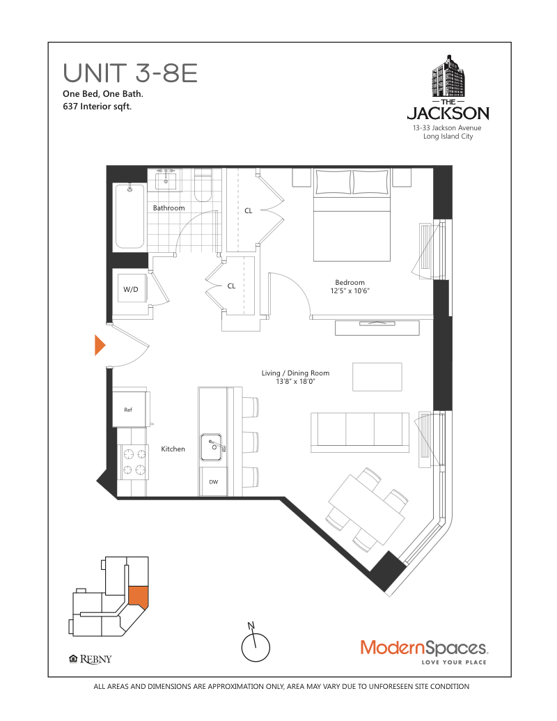 Floorplan for No Fee    13-33 Jackson Ave, 3E