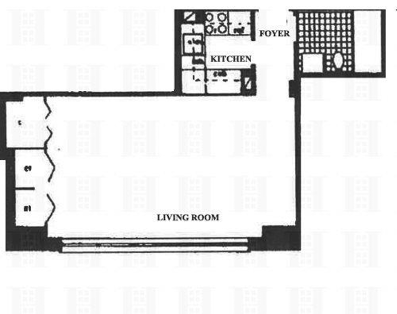 Floorplan for 57th/5th Mint No Fee Studio