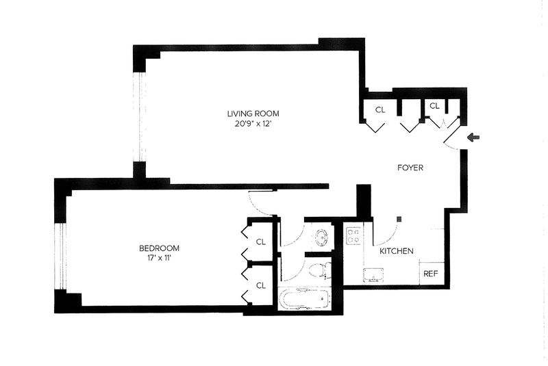 Floorplan for 300 East 40th Street, 21V