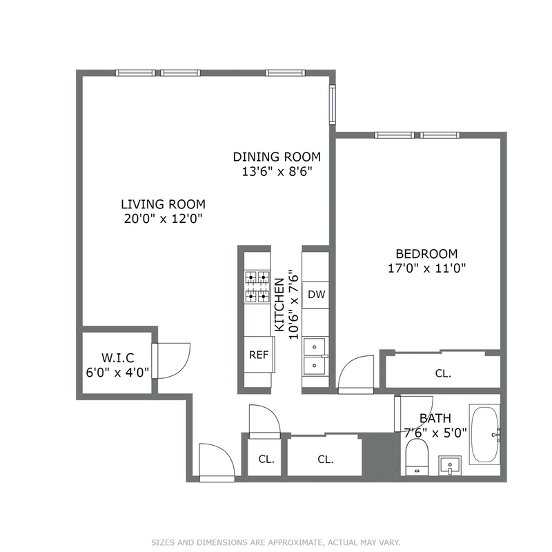 Floorplan for 3901 Independence Avenue, 4L