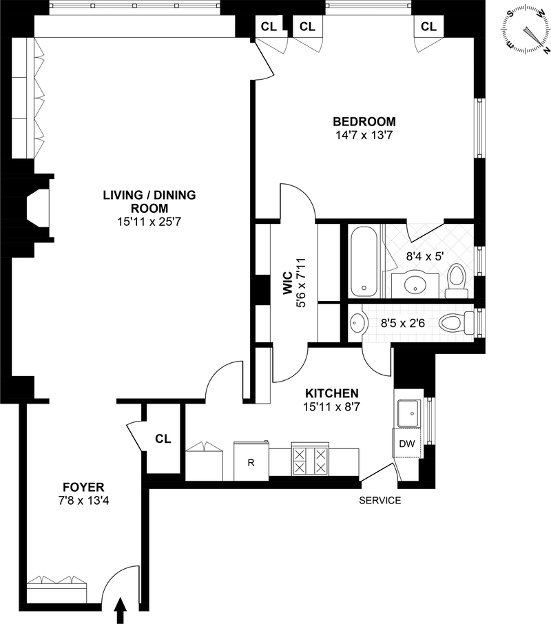 Floorplan for 40 -50 East 10th Street, 2A