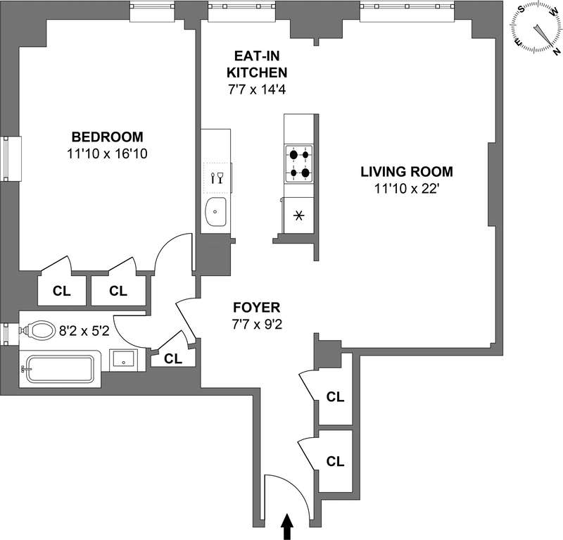 Floorplan for 25 Central Park West, 3W