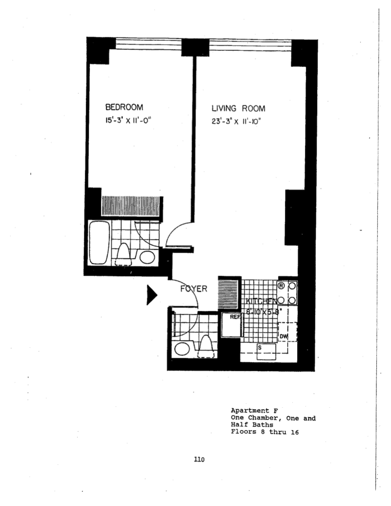 Floorplan for 236 East 47th Street, 15F