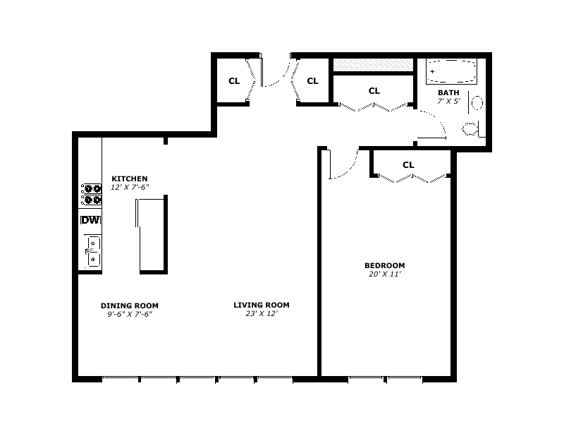 Floorplan for 555 Kappock Street, 18F
