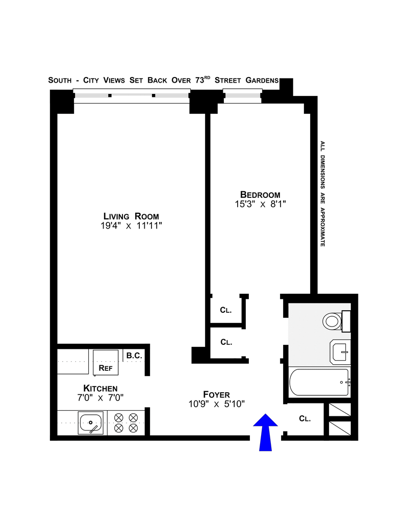Floorplan for 11 Riverside Drive, 13PW