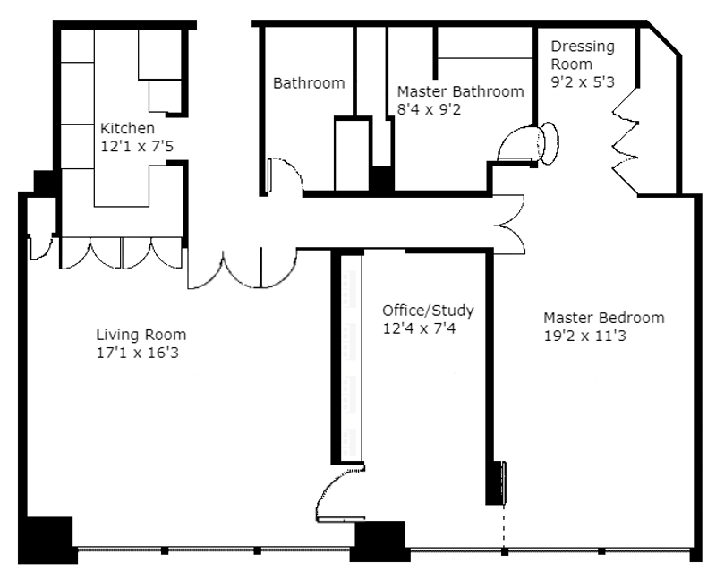 Floorplan for 111 Fourth Avenue, 9FG
