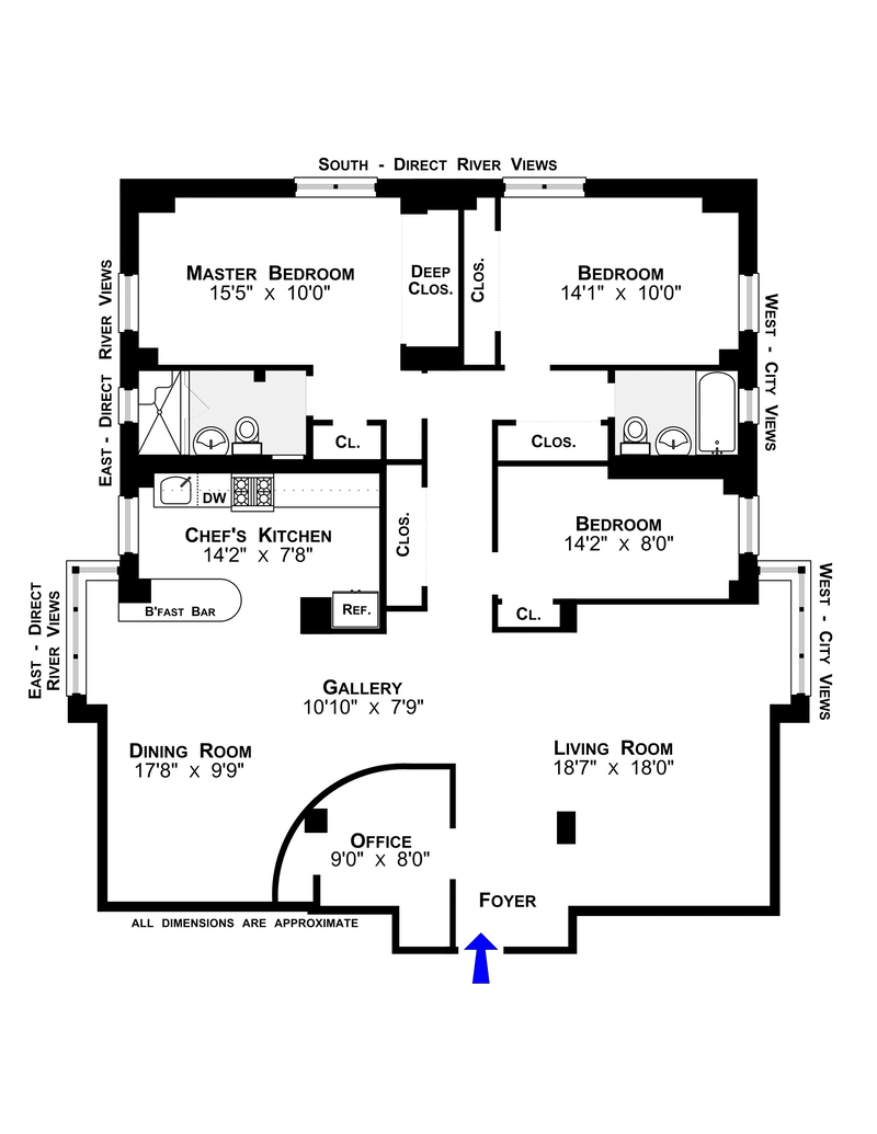 Floorplan for 453 FDR Drive