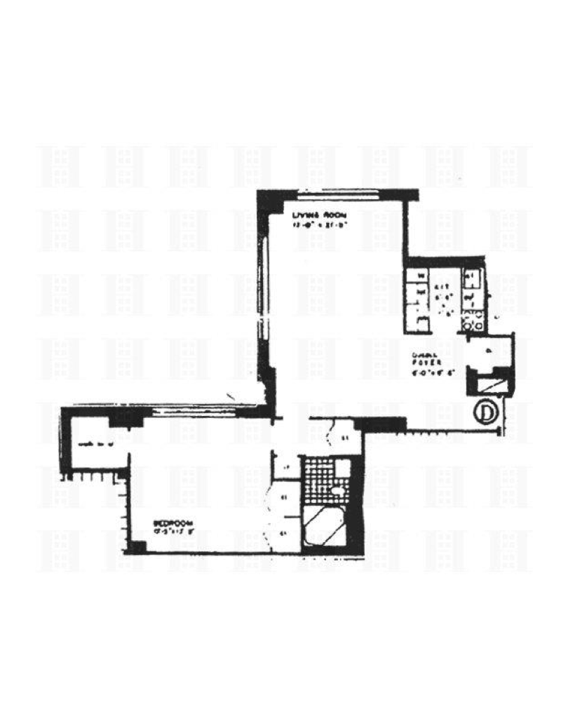 Floorplan for 57th/5th No Fee One Bedroom