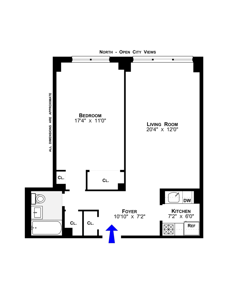 Floorplan for 200 East 27th Street, 9P