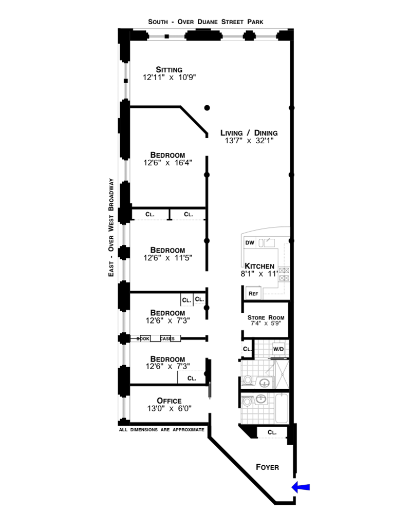 Floorplan for Prime Corner Loft