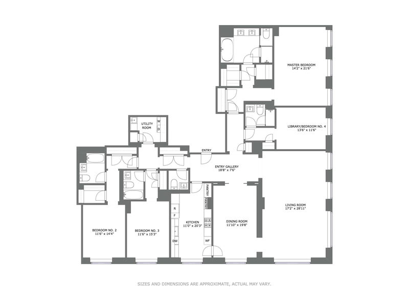 Floorplan for 20 East End Avenue, 6B