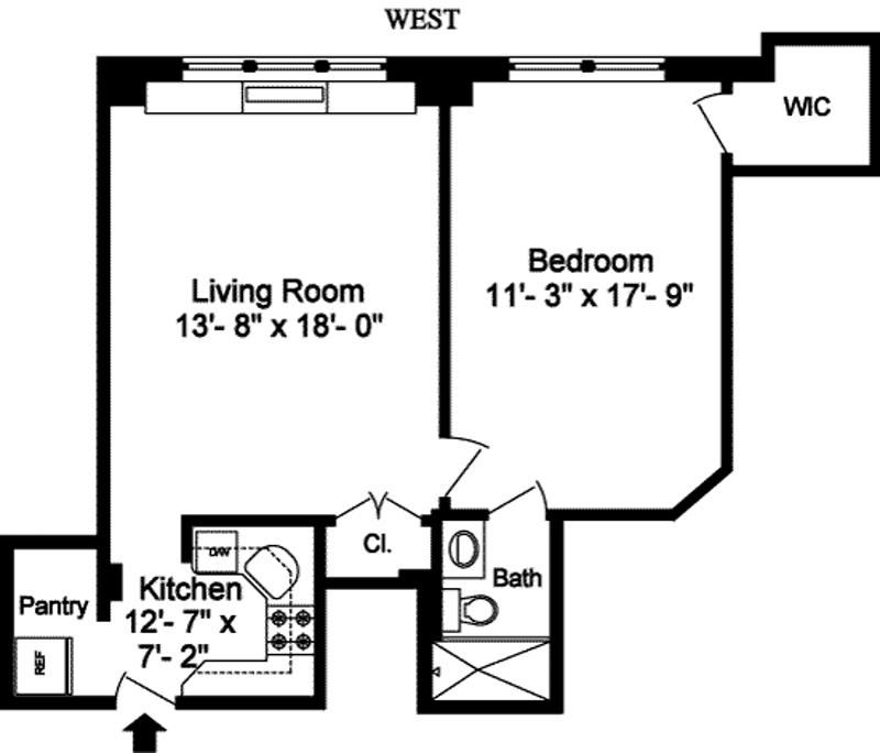 Floorplan for 121 West 72nd Street, 3D