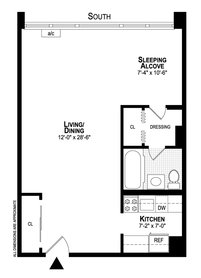 Floorplan for 333 East 14th Street, 6H