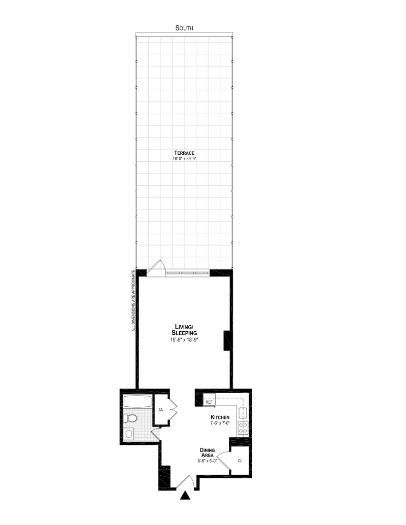 Floorplan for 222 West 14th Street, 2C