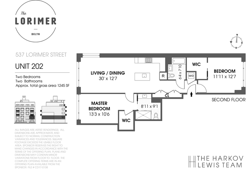 Floorplan for 537 Lorimer Street, 202