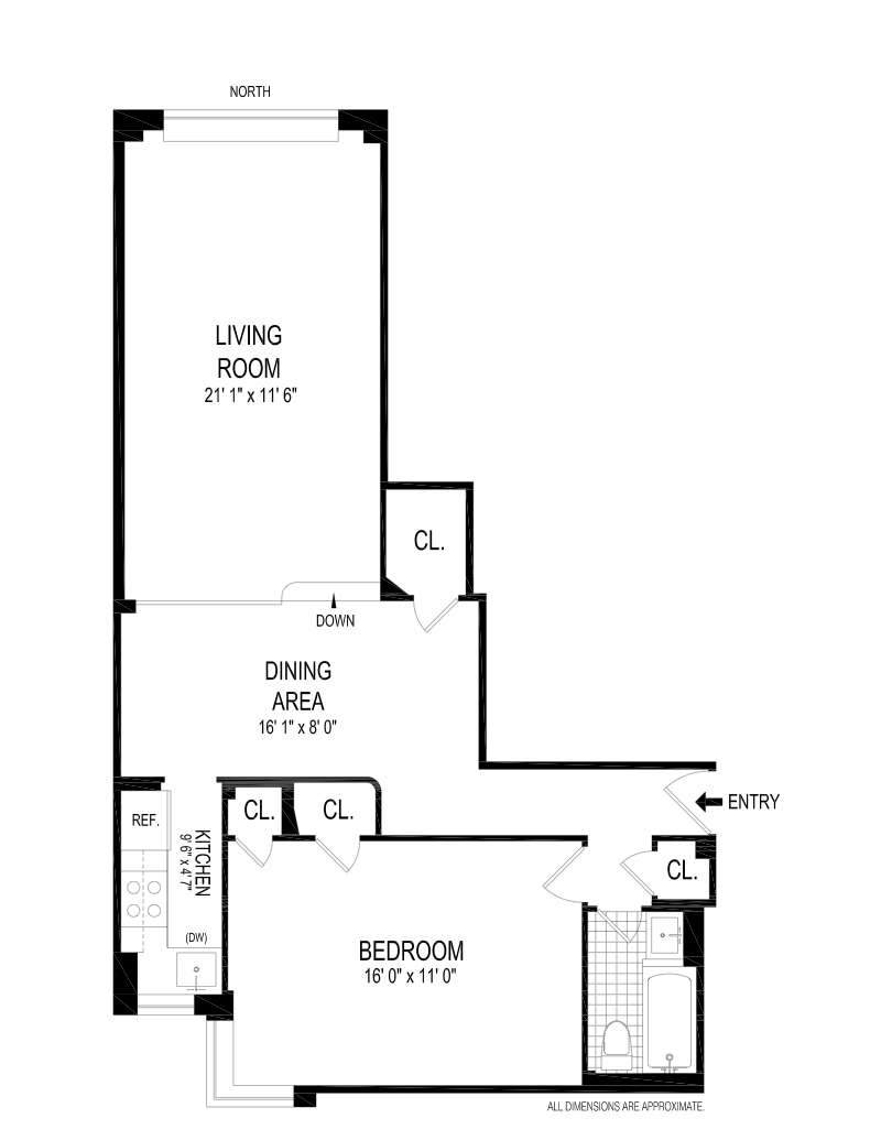 Floorplan for 340 East 52nd Street, 8D