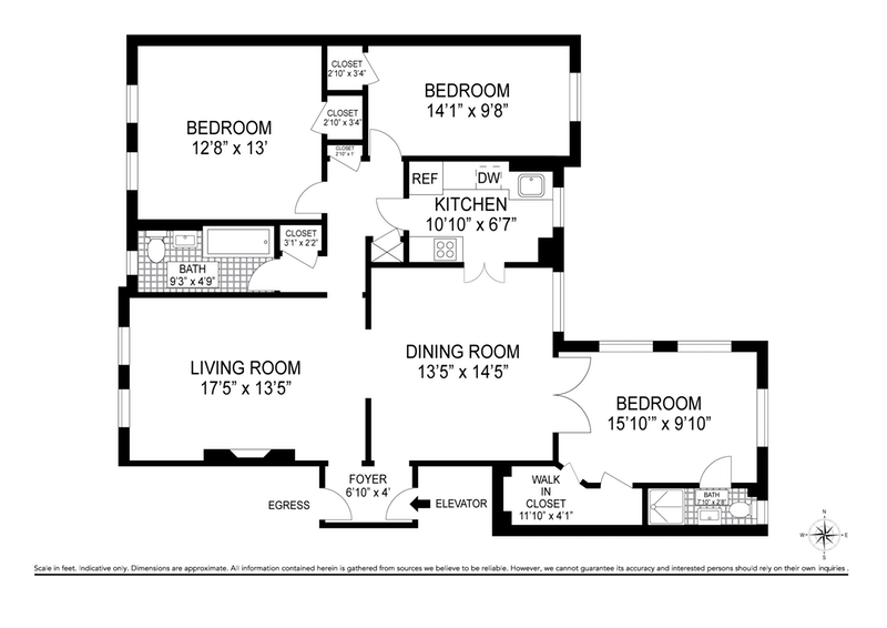 Floorplan for Rare 3 Bedroom Gem In Historic District