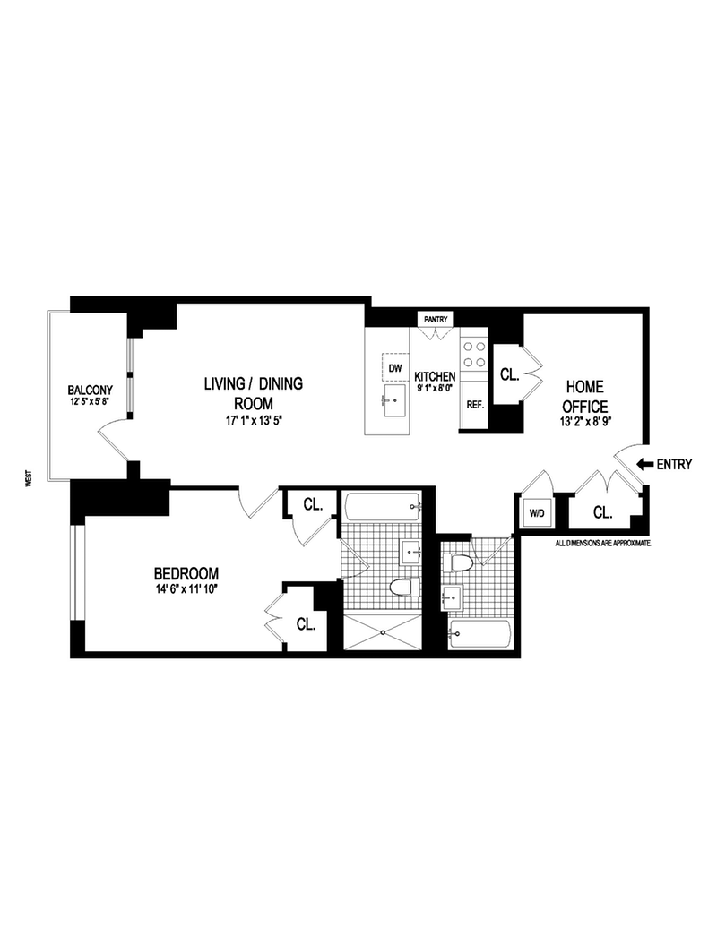 Floorplan for 34 North 7th St, 3J