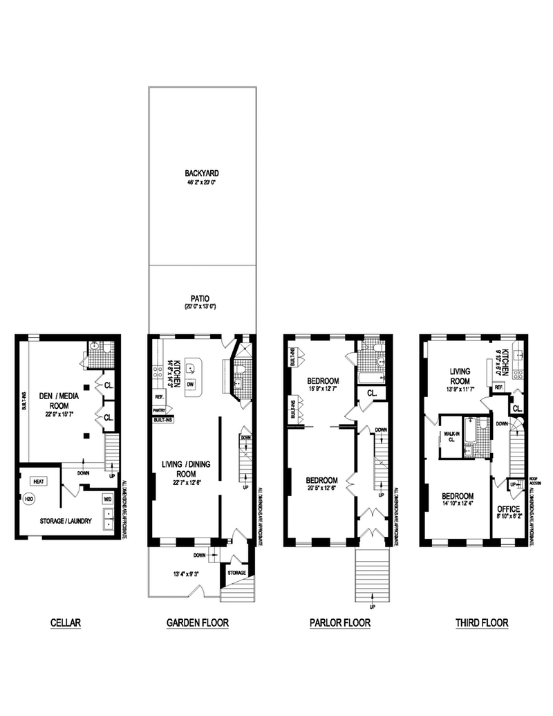 Floorplan for 337 Hoyt Street, Townhouse
