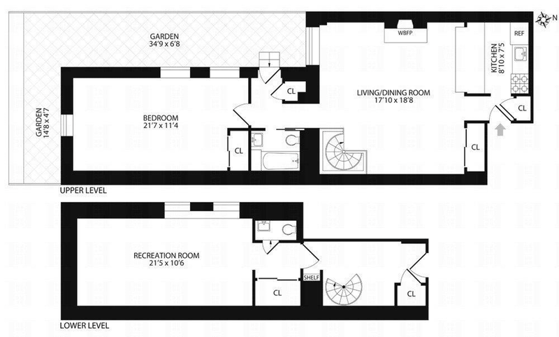 Floorplan for 58 West 89th Street, GARDEN