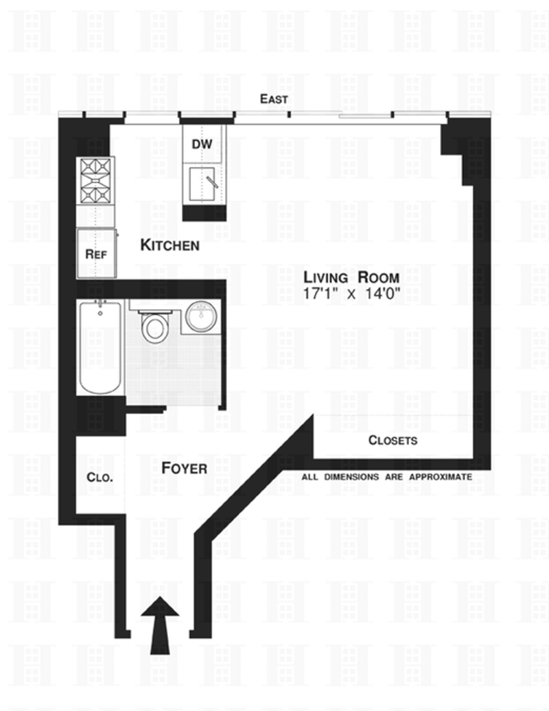 Floorplan for 455 East 86th Street, 14D