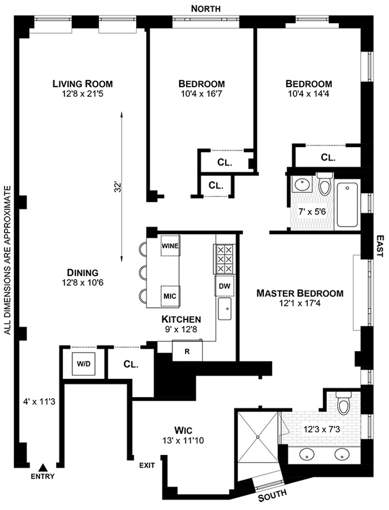 Floorplan for 498 West End Avenue, 6C