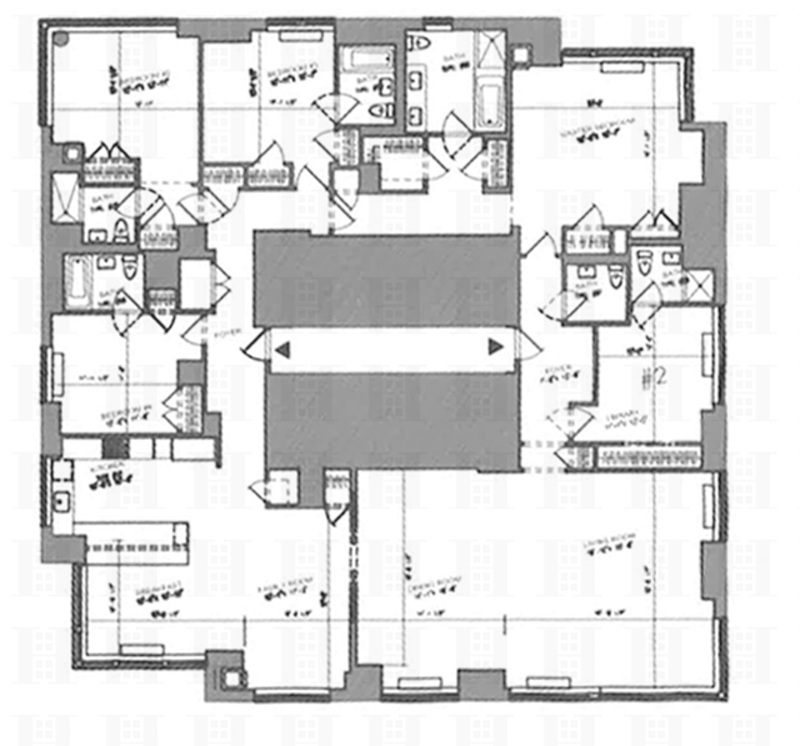 Floorplan for 80 Riverside Boulevard, 29CD