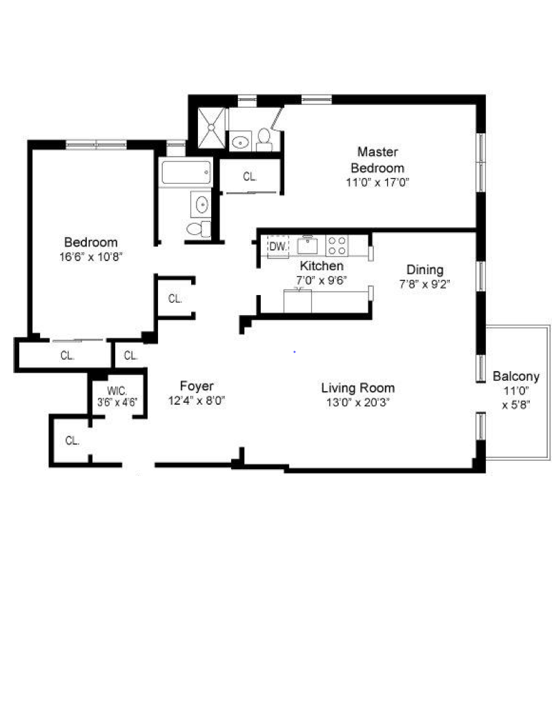 Floorplan for 3616 Henry Hudson Pkwy E, 4GS