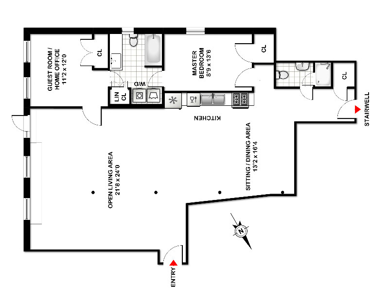 Floorplan for 159 Mercer Street