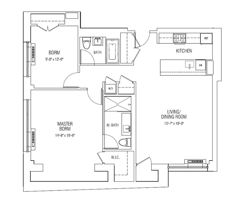 Floorplan for 80 Metropolitan Avenue, 2U