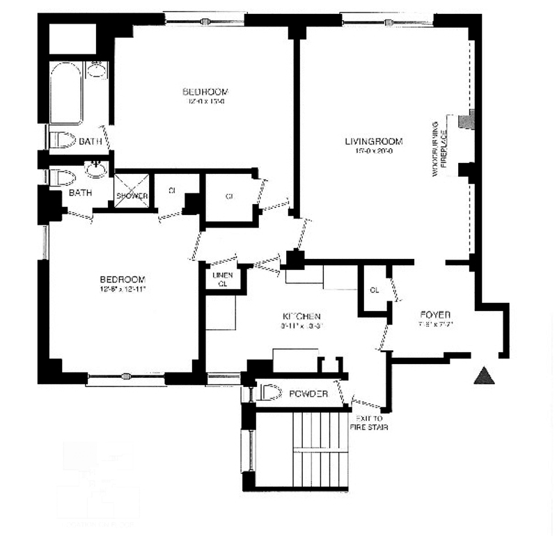 Floorplan for 230 East 48th Street, 7F
