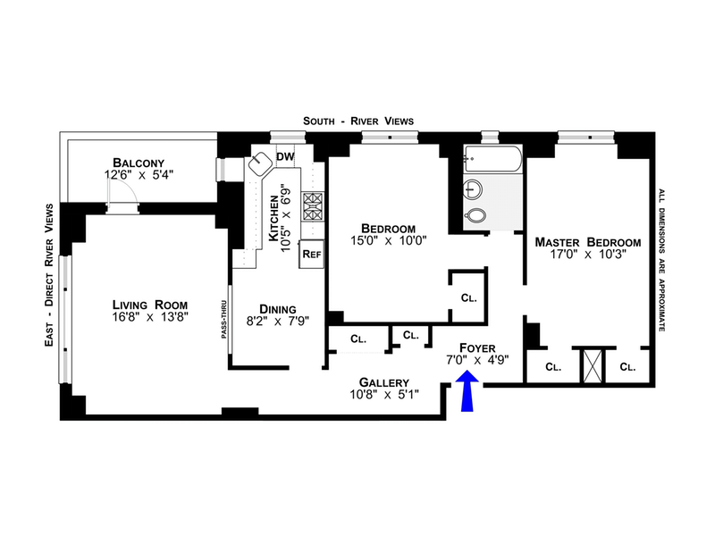 Floorplan for 477 FDR Drive