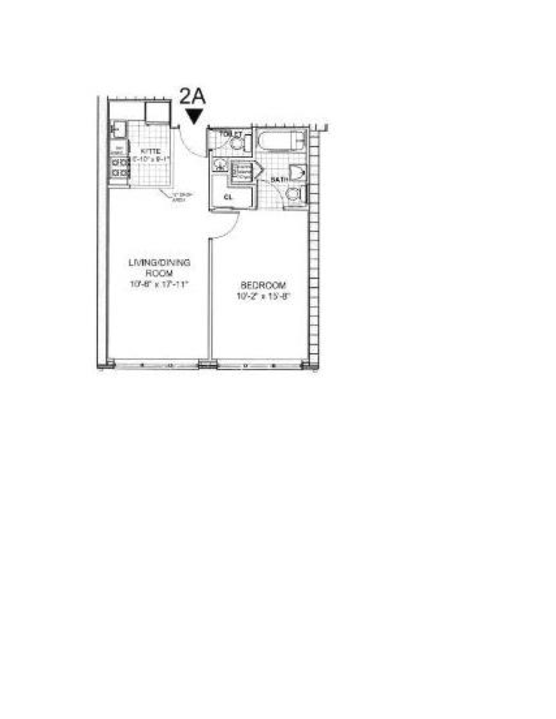 Floorplan for 239 West 135th Street, 2A