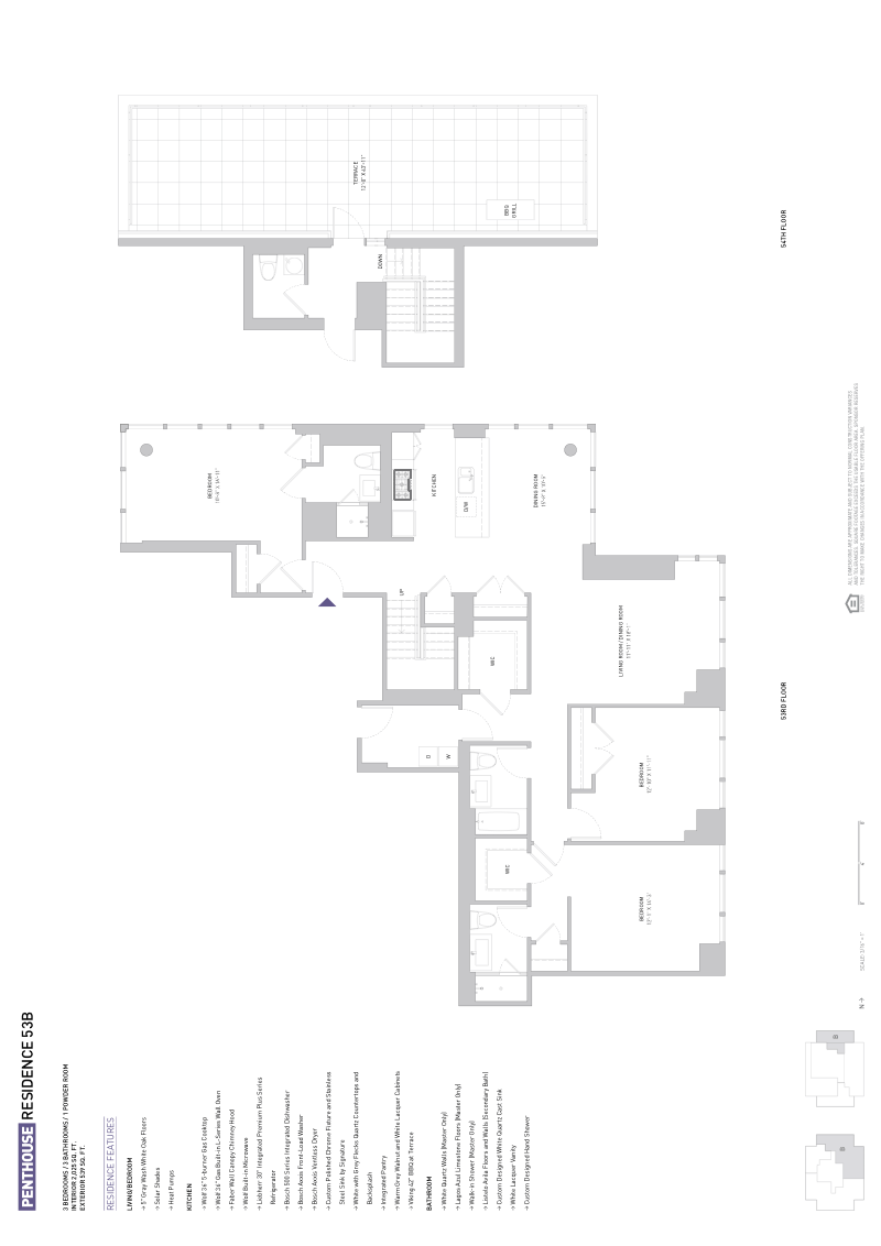 Floorplan for 388 Bridge Street, PH53B