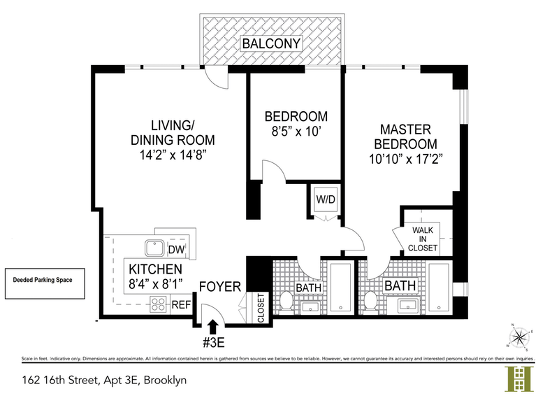 Floorplan for 162 16th Street, 3E