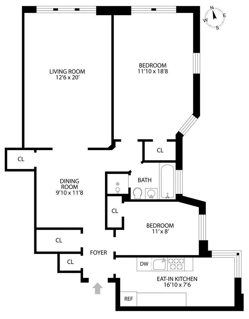 Floorplan for 77 -12 35th Avenue, B21