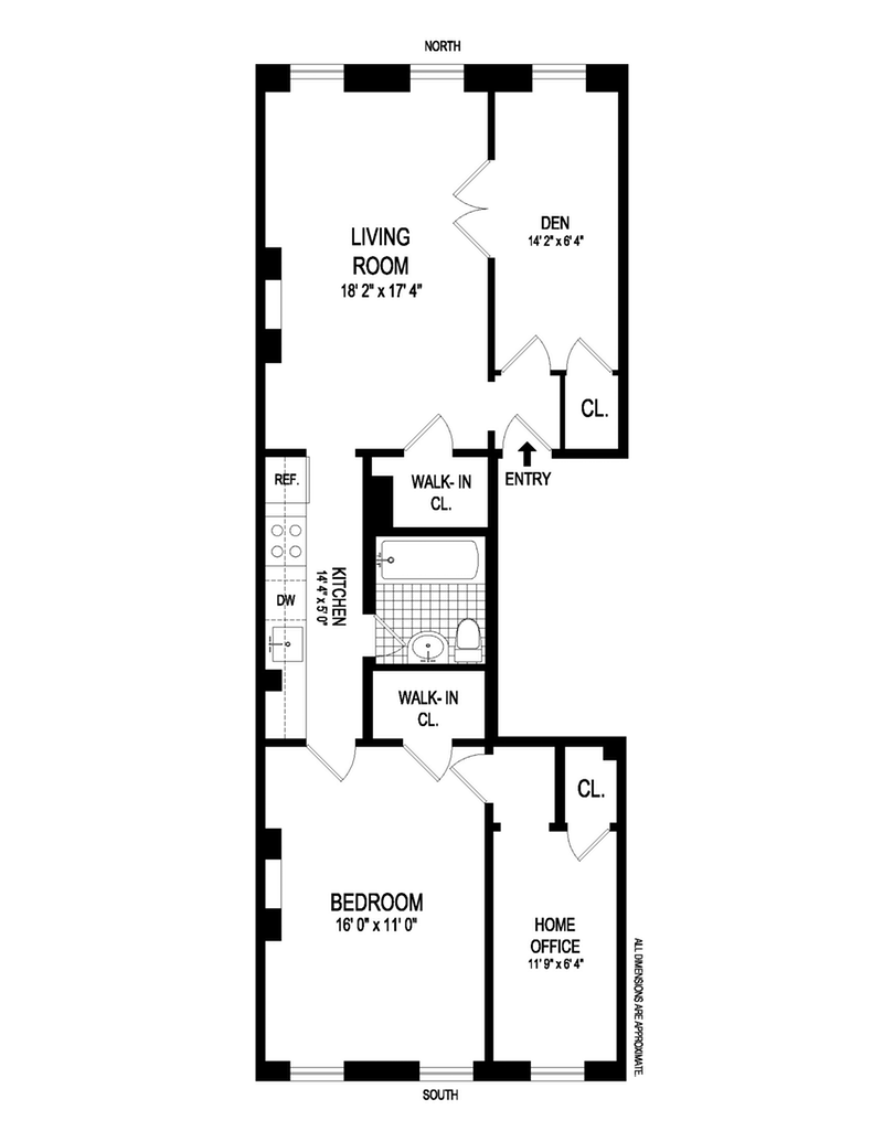 Floorplan for 160 West 122nd Street, 4