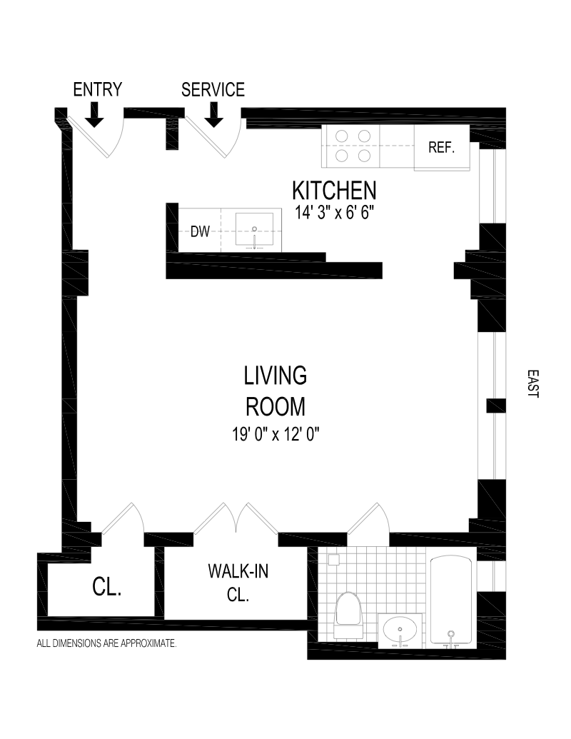 Floorplan for 98 Riverside Drive, 10G
