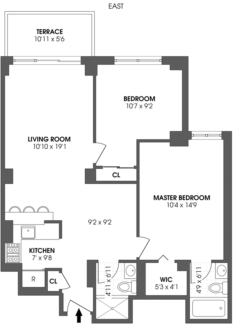 Floorplan for 122 Elizabeth Street, 6B