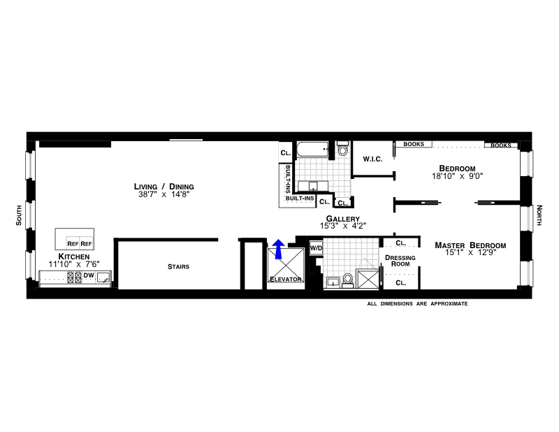 Floorplan for Duane Park Loft