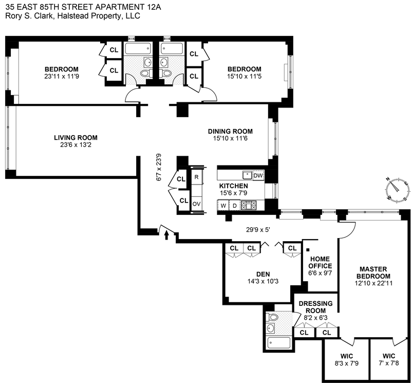 Floorplan for 35 East 85th Street, 12AG