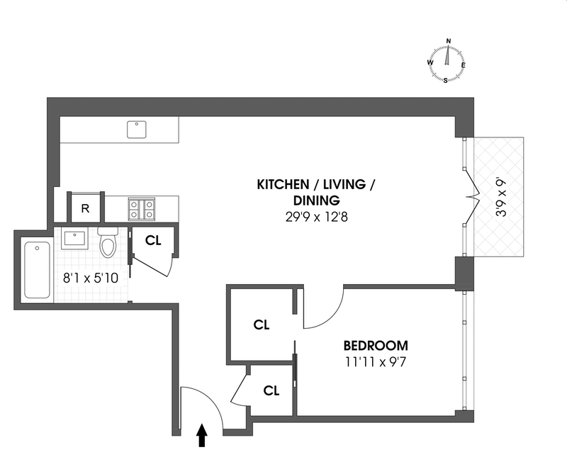 Floorplan for 537 Lorimer Street, 302